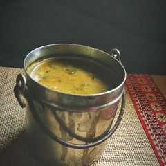 A picture of Maharashtrian Colcassia Leaves Sabzi (Alu chi Patal Bhaji).