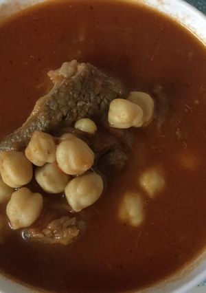صورة لوصفة تشريب احمر معه اللحم