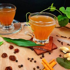A picture of Traditional Indian Medicine or Kadha.