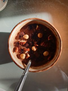 Una foto de Porridge proteico extra chocolateado 🥣🍫