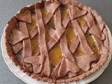 Crostata al cacao con marmellata di arance