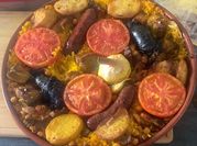 Una foto de arroz con tocineta