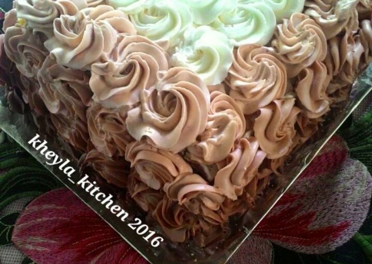 Langkah Mudah untuk mengolah Ombre Cake Tart Lembut (irit tapi tetap istimewa), Menggugah Selera