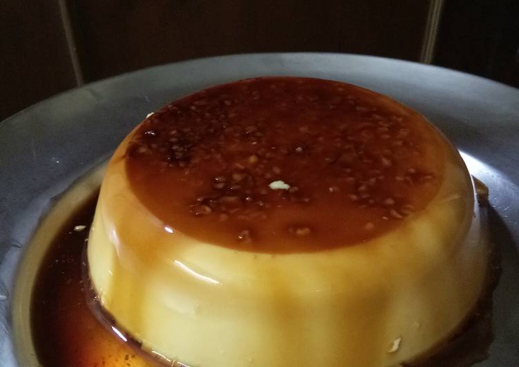 Eggless Caramel Pudding