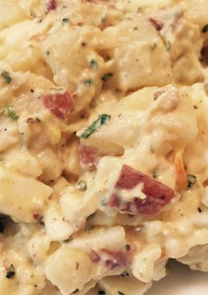 A picture of Doc's deviled potato salad.