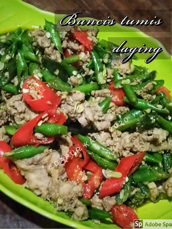 Cara Simple Membuat Resep  Buncis tumis daging yang Enak Banget, Menggugah Selera