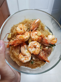 รูปของ กุ้งอบวุ้นเส้น ด้วยกระทะ