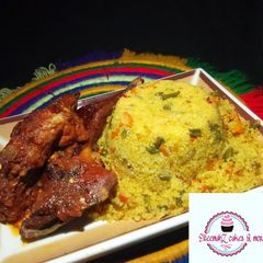 A picture of Stir fry couscous.
