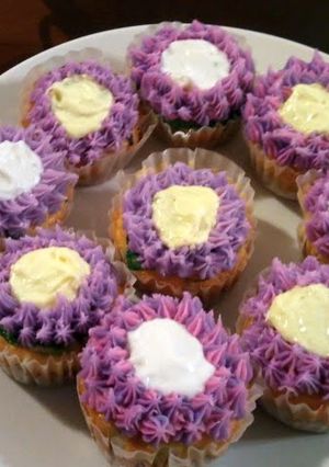 A picture of Sean's-Graham cracker crust cupcake delights.