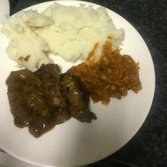 A picture of Wors & Chakalaka.