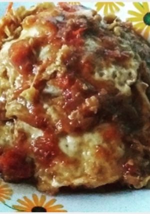 Foto resep Telur ceplok saos tiram pedas