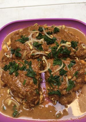 Foto resep Tahu telor bumbu kacang