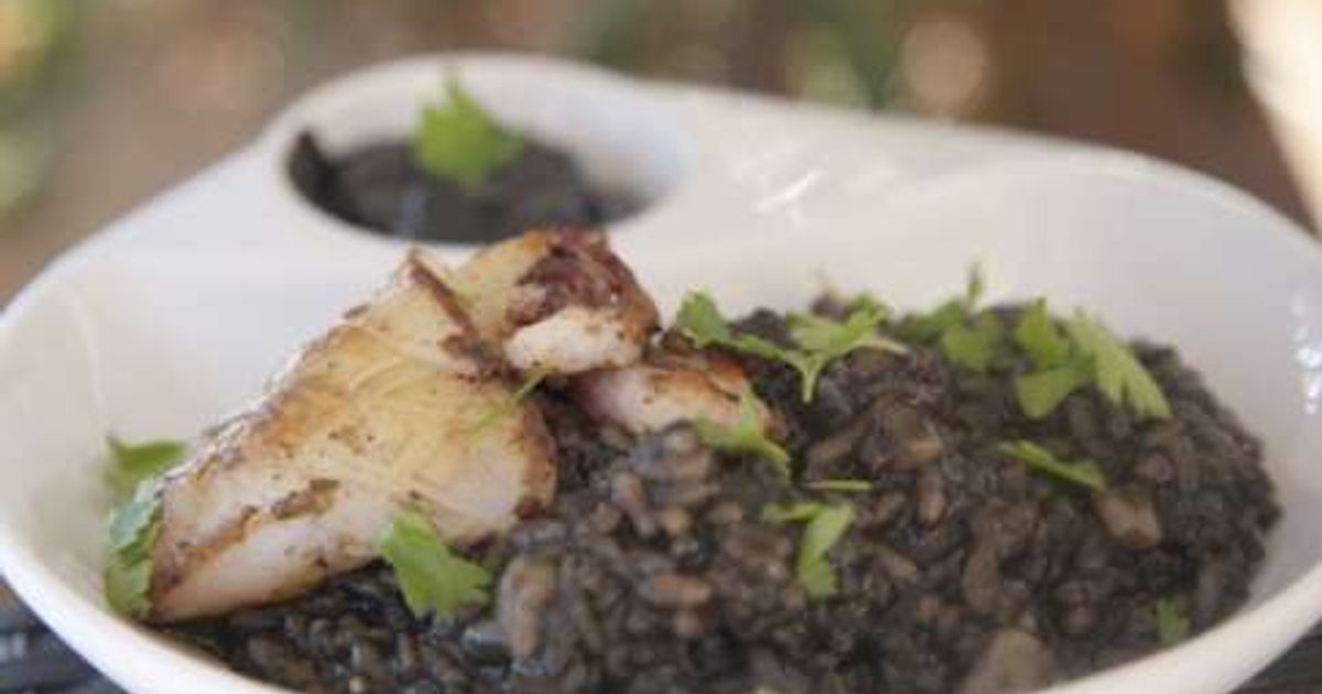 Creamy Black Rice With Squid And Olive Oil Recipe Recipe By Olive Oils ...