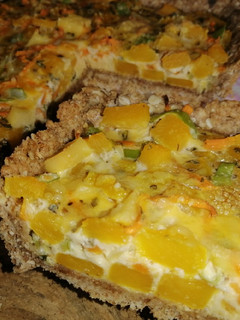 Una foto de Tarta de zapallo y queso