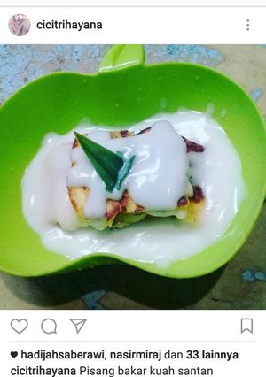 Foto resep Pisang bakar saus santan