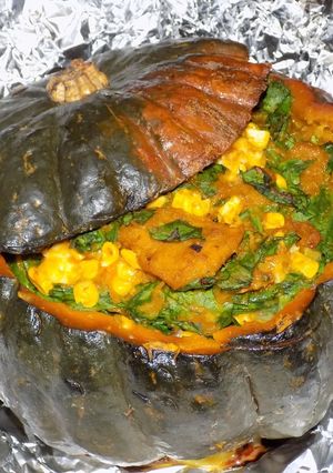 Una foto de Calabaza rellena