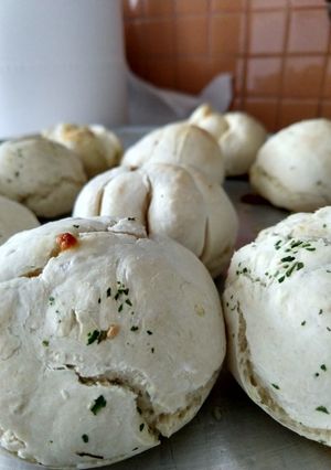 Una foto de Pancitos con masa de pizza
