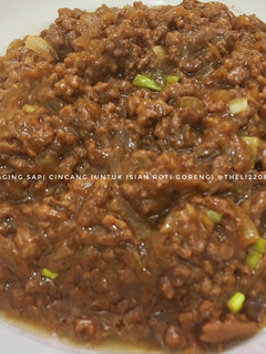 Foto resep Daging sapi cincang (isian roti goreng)