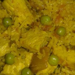 A picture of Mater paneer pulav.