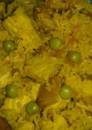 A picture of Mater paneer pulav.