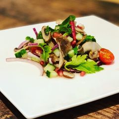 Mixed mushroom spicy salad A picture of Mixed mushroom spicy salad.