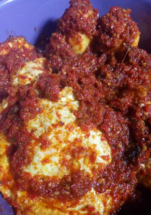 Foto resep Sambel telor rebus da ceplok mata sapi