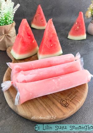 Foto resep Es Lilin Susu Semangka