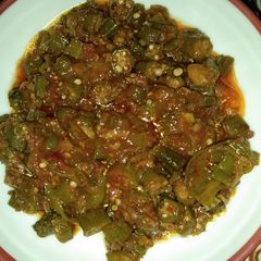 A picture of Bhindi ka salan.