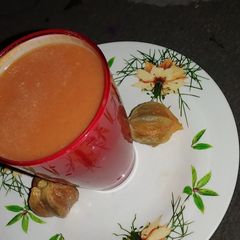 A picture of African star fruit(agwaluma) smothie.