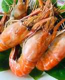 Tôm càng xanh nướng lá chanh