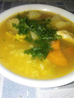 Una foto de Sopa de pollo