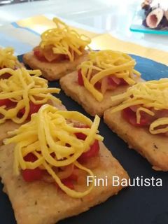 Una foto de Canapés de huevo hilado