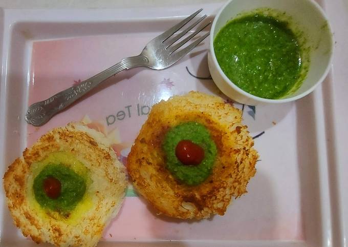 Bread golden coin breakfast
