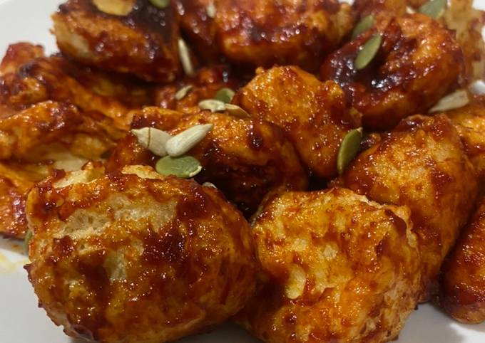 Resep Dubu Ganjeong / Tahu Crispy pedas manis ala korea yang Bisa Manjain Lidah
