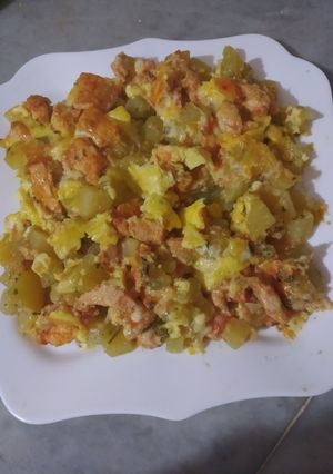 صورة لوصفة غراتان صحي بالبطاطا والدجاج