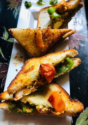 A picture of Tandoori Mayo Paneer Sandwich.