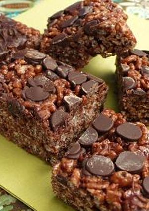 A picture of Chocolate Rice Krispie Treats.