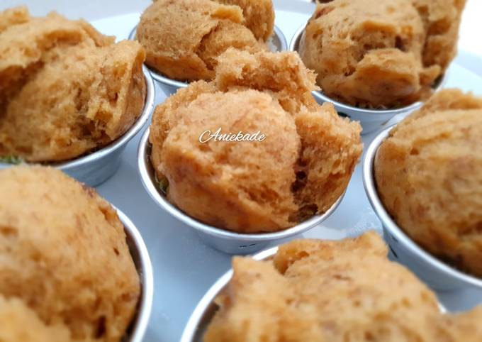 Standar Resep membuat Bolu Kukus Pisang Mekar yang sempurna