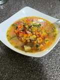 Sopas de Vegetales y un hueso de Jamón al estilo del Chef Díaz