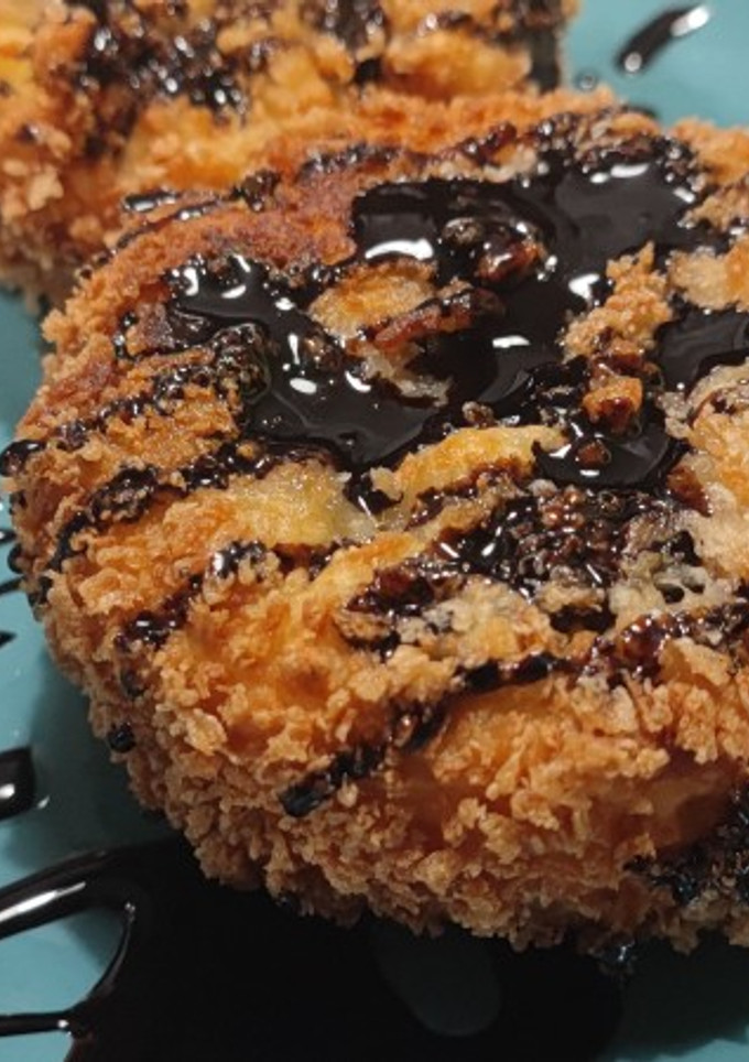 Una foto de Brie Cheesecake tempura