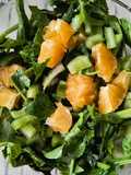 Ensalada de apio, espinaca y naranja