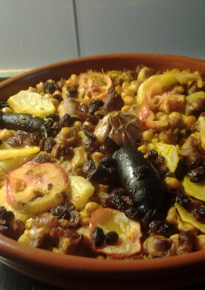 Una foto de Arroz  al horno con pasas