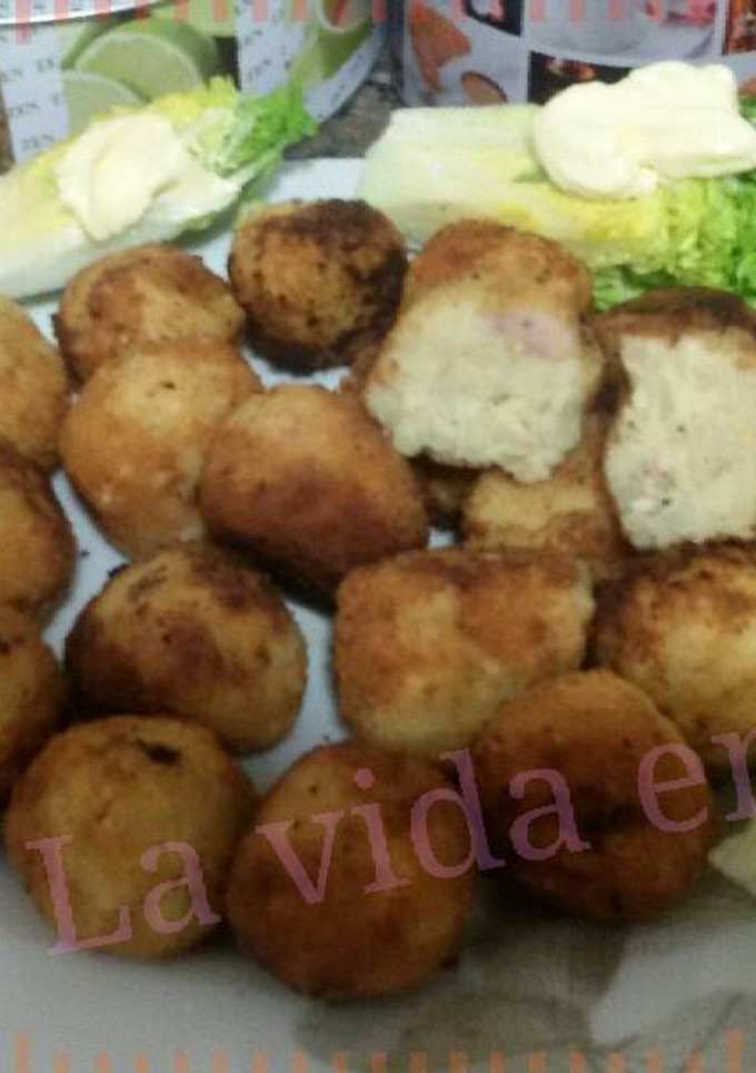 Una foto de Bolitas de patata y bacon