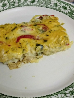 Una foto de Filete de atún con salsa blanca gratinados