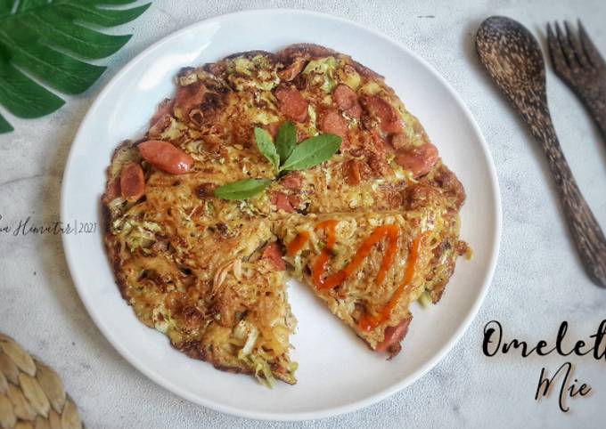 Cara Membuat Omelette Mie, Sempurna