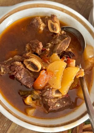 Foto resep 🍲 Braised beef with white radish 🍲