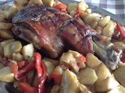 Una foto de cerdo al horno