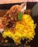 Pollo al wok con arroz azafranado 😋