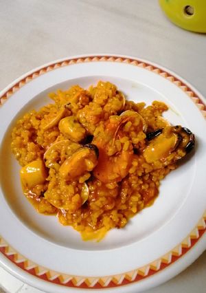 Una foto de Arroz meloso de marisco🦐 #alambiquecocina