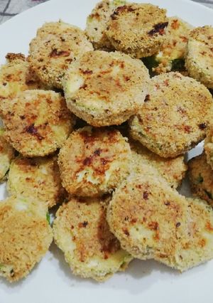 Ropogós sült cukkini (ketogen) recept fotója